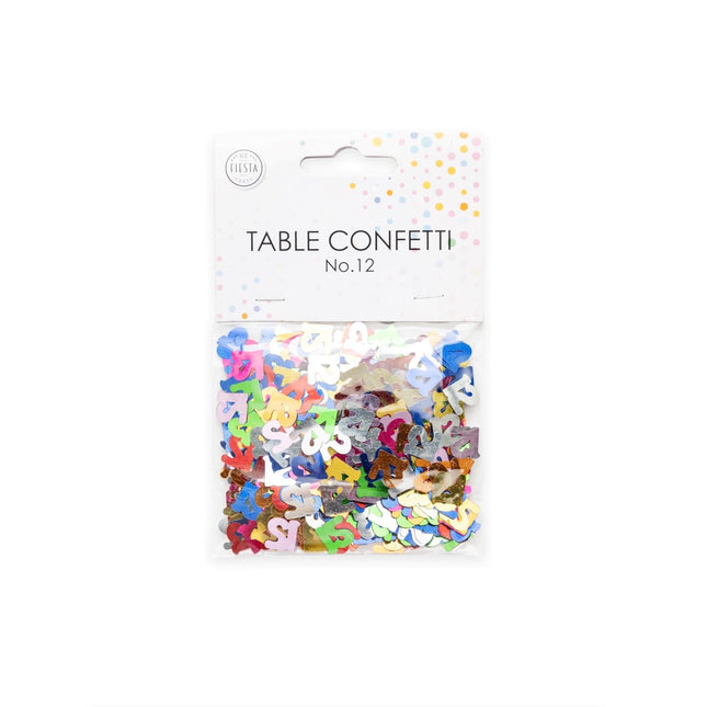 Confettis de table 12 ans colorés