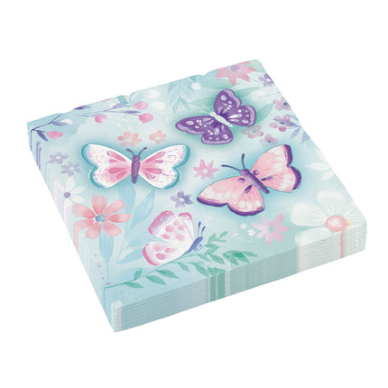 Serviettes de table Papillons 33cm 16pcs