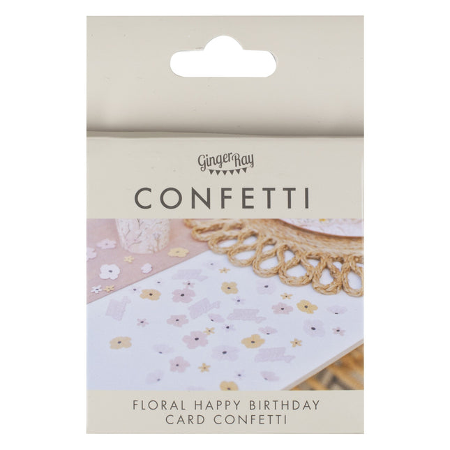 Fleurs de confettis de joyeux anniversaire