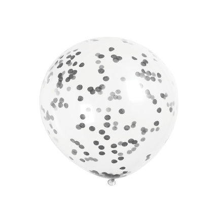 Ballons Confetti Noirs 40cm 6pcs