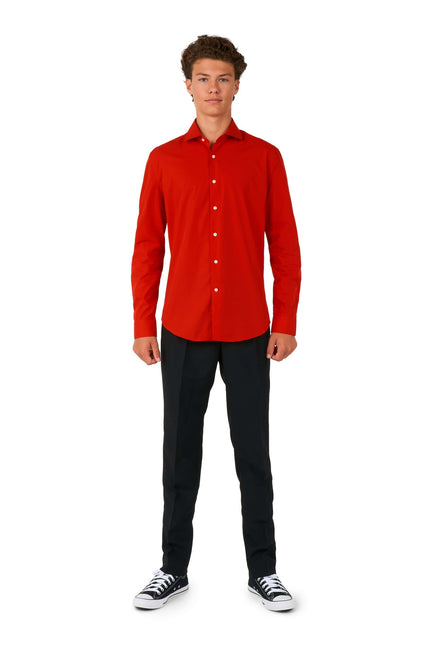 Chemise rouge Garçon Adolescent OppoSuits