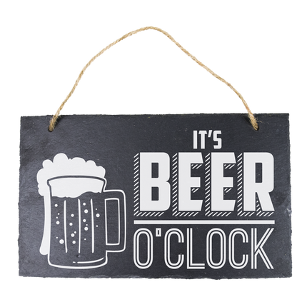 Assiette en ardoise Beer O'Clock 25cm