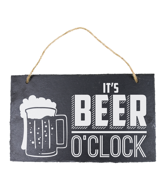 Assiette en ardoise Beer O'Clock 25cm