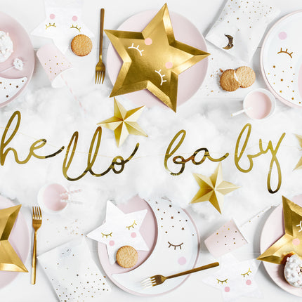 Guirlande de naissance Hello Baby Gold 70cm