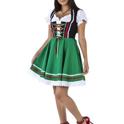 Oktoberfest Dirndl Dress Oktoberfest Black Green Ladies 2 Pieces