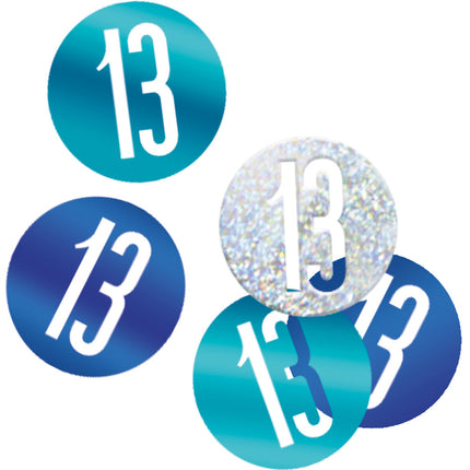 Confetti de table 13 ans bleu 14gr