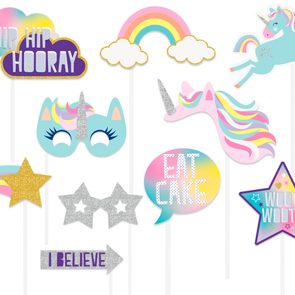 Accessoires photo licorne 10pcs