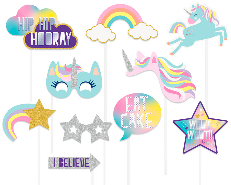 Accessoires photo licorne 10pcs