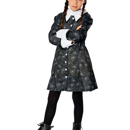 Costume d'Halloween Mercredi Les Filles Addams