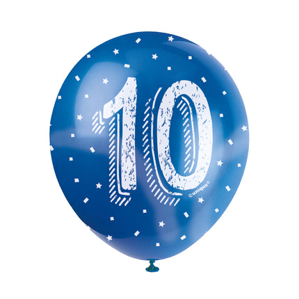 Ballons 10 ans Confetti 30cm 5pcs