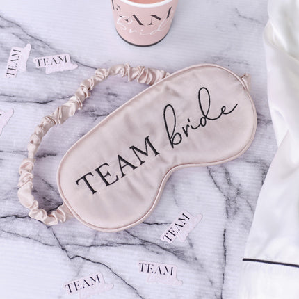 Masque de sommeil rose Team Bride