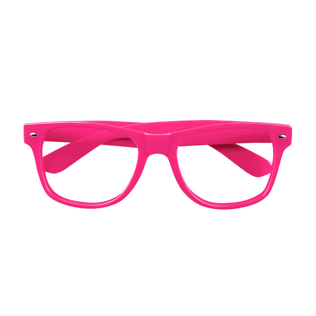 Lunettes de fête rose fluo