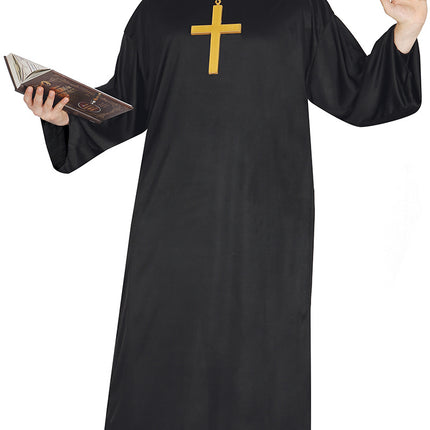 Costume de prêtre noir pour homme