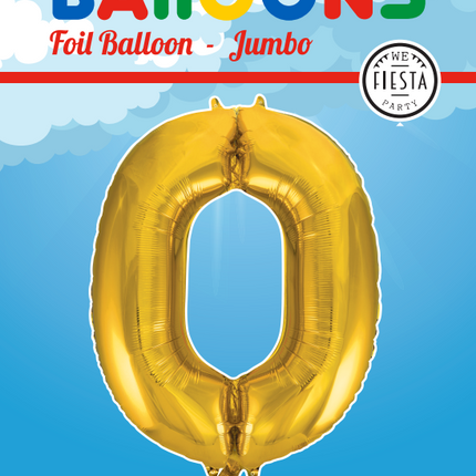 Ballon de baudruche Figure 0 Gold XL 86cm vide