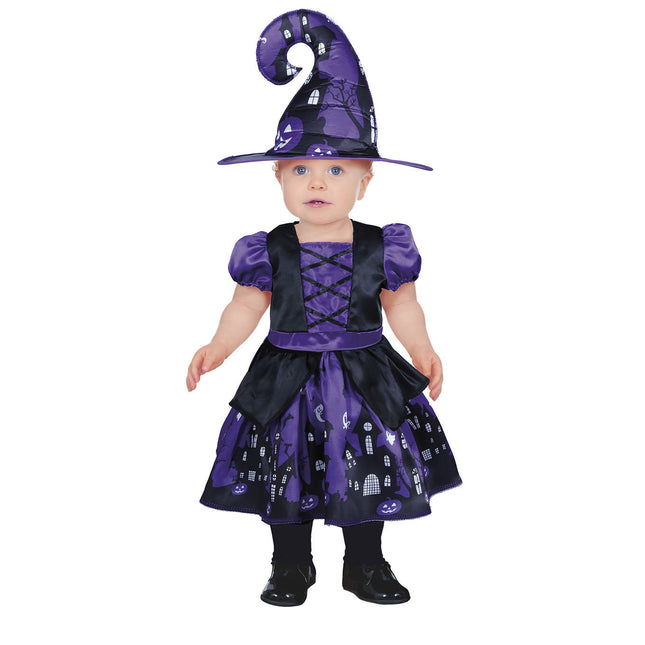 Costume d'Halloween Bébé sorcière violet