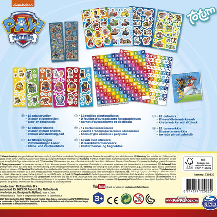 Jeu d'autocollants Paw Patrol Grand