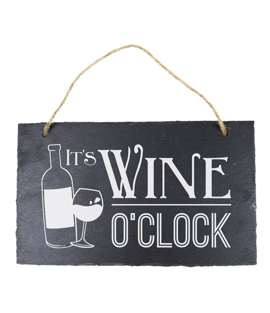 Assiette en ardoise Wine O'Clock 25cm