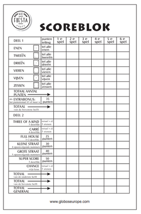 Yahtzee Bloc-notes 14.5cm 250 pages