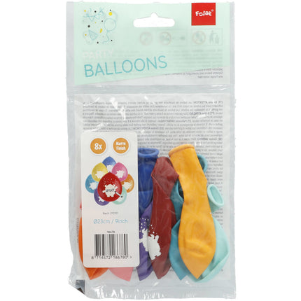 Ballons de baudruche colorés à écrire 23cm 8pcs