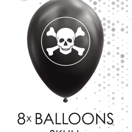 Ballons Pirate Noir 30.5cm 8pcs