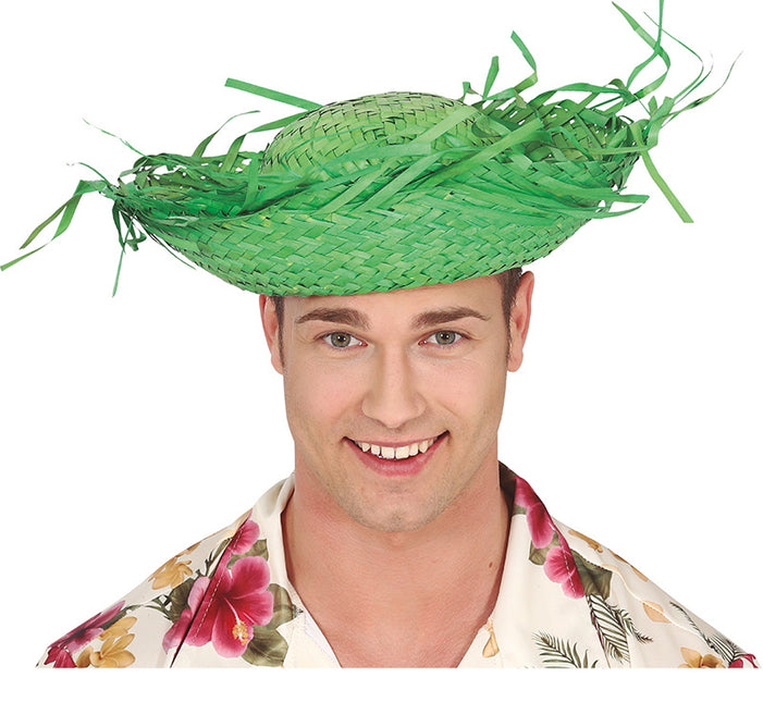 Chapeau de paille Vert