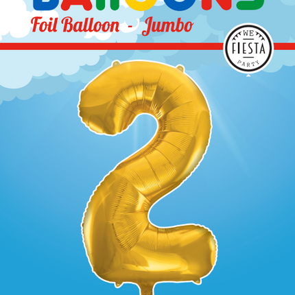 Ballon de baudruche Figure 2 Or XL 86cm vide