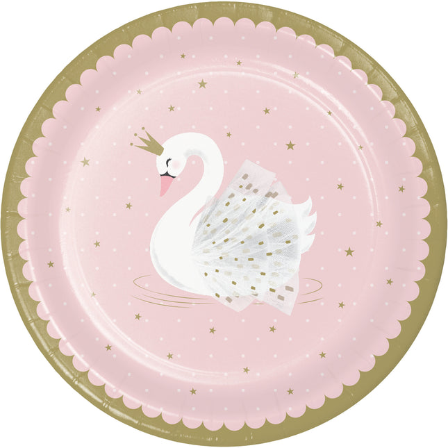 Assiettes Swan 23cm 8pcs