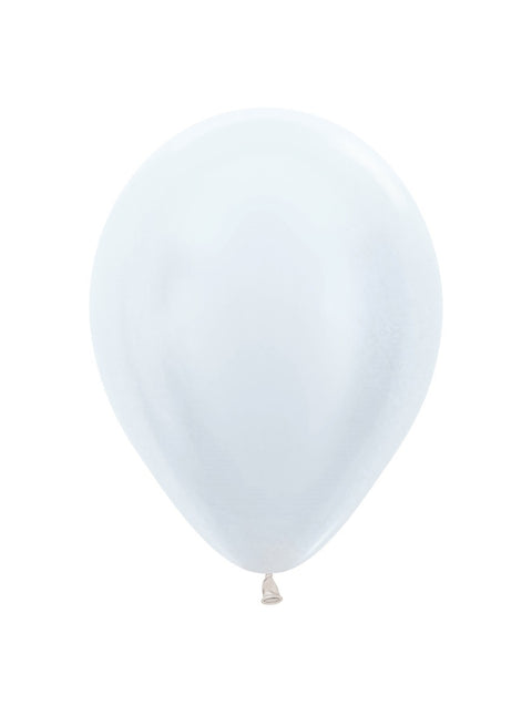 Ballons de baudruche blanc perle 23cm 50pcs