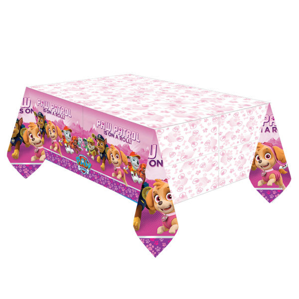 Nappe Rose Paw Patrol Plastique 137x243cm