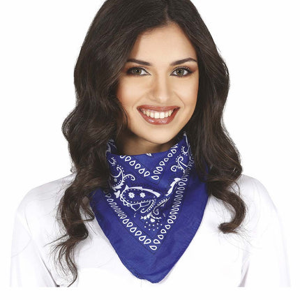 Foulard bleu Bandana