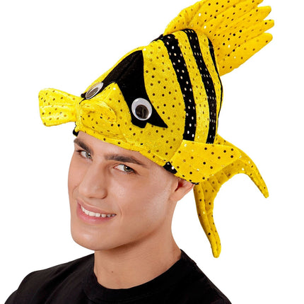 Chapeau de poisson jaune