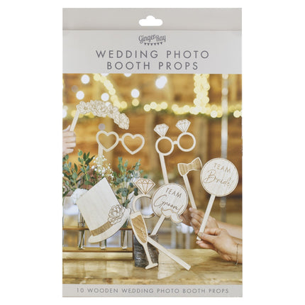 Accessoires pour photobooth de mariage 10 pièces