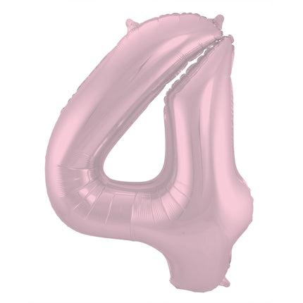 Ballon de baudruche Figure 4 rose pastel XL 86cm vide