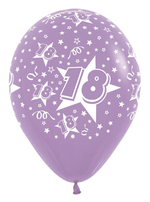 Ballons de baudruche Numéro 18 Mix 30cm 25pcs