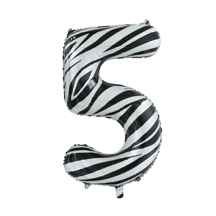 Ballon de baudruche Figure 5 Zebra XL 86cm vide