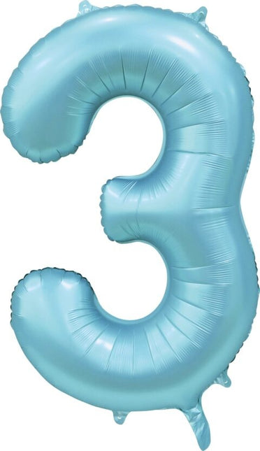 Ballon à figures bleu clair 3 ans Gloss 86cm