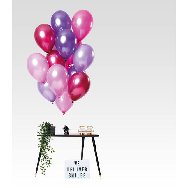 Ballons de baudruche chromés 33cm 15pcs