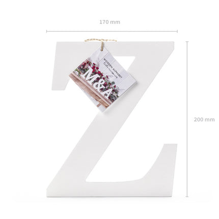 Lettre blanche Z Bois 20cm