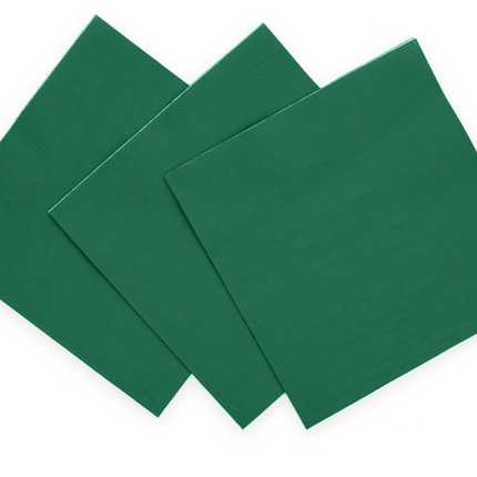 Serviettes vertes 3 couches 33cm 20pcs