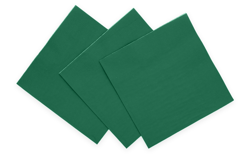 Serviettes vertes 3 couches 33cm 20pcs