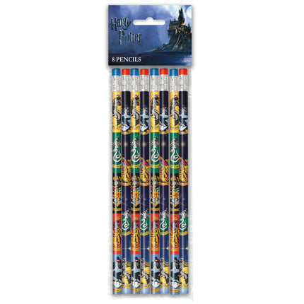 Crayons Harry Potter avec gomme 8 pièces