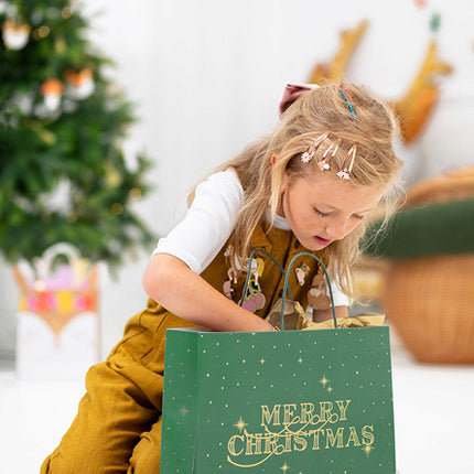 Sac cadeau Joyeux Noël Vert 32.5cm