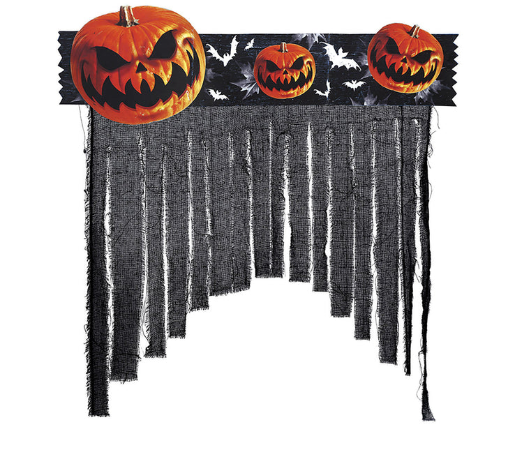 Rideau de porte Halloween Citrouilles