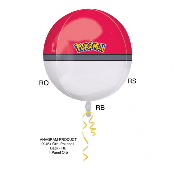 Pokemon Ballon à l'hélium Pokeball 40cm vide