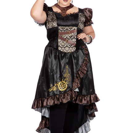 Robe Steampunk Noir Dames