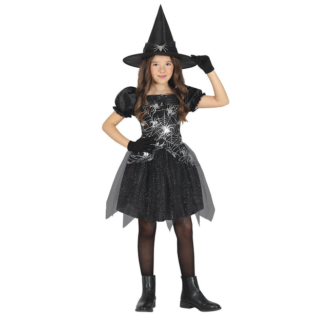 Costume d'Halloween sorcière fille argent