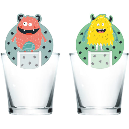 Marqueurs en verre Monster Bash 6pcs