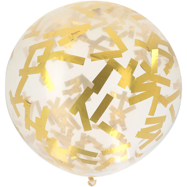 Ballon confetti doré 61cm