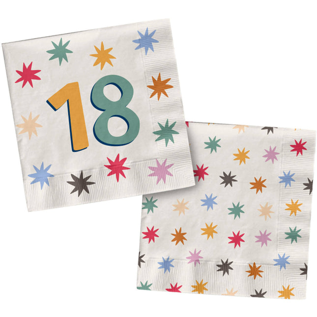 18 ans Serviettes de table 33cm 20pcs