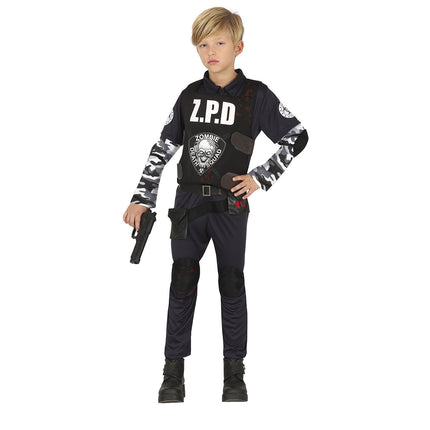 Costume d'Halloween Zombie Police Enfant